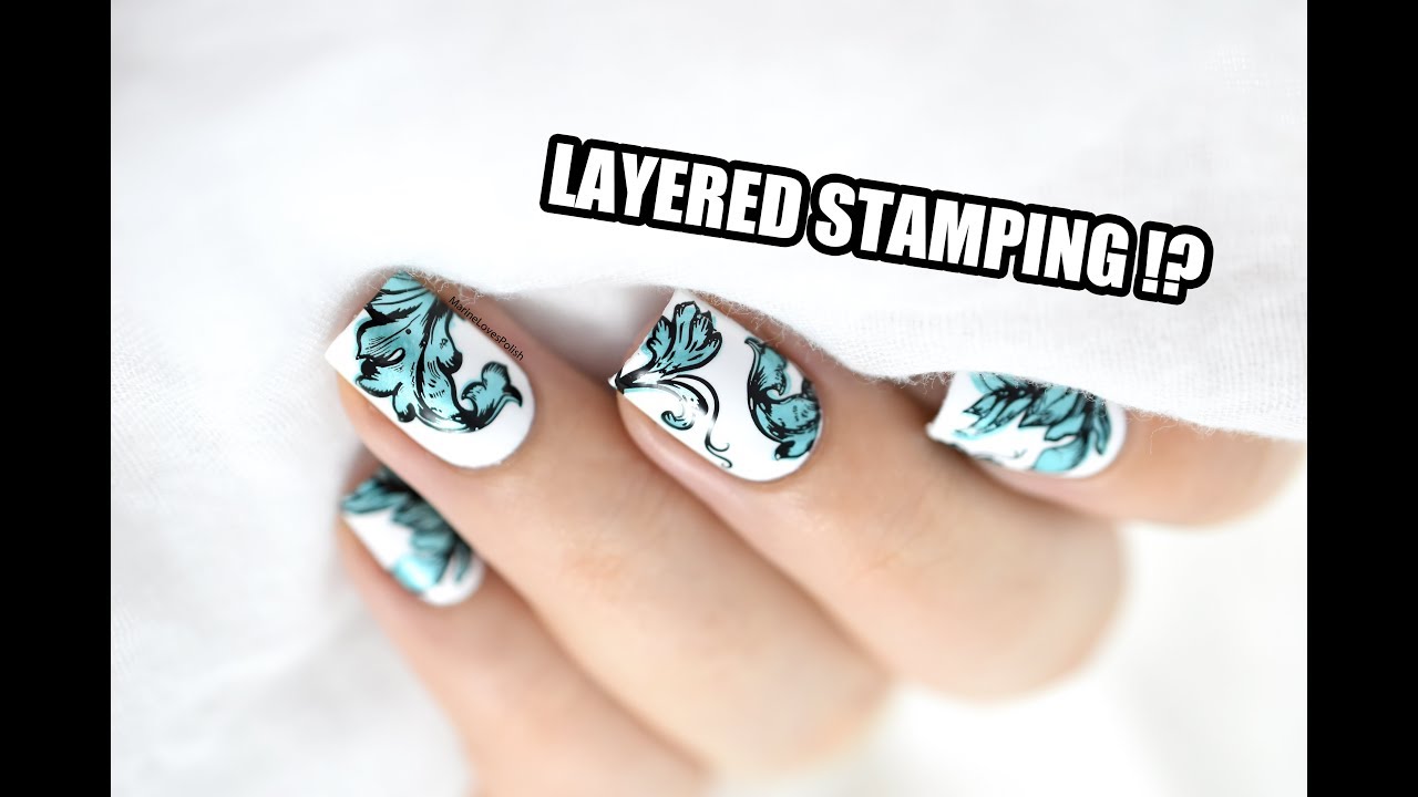 How To: Layered Stamping Nail Art ft. Clear Jelly Stamper || Marine Loves Polish