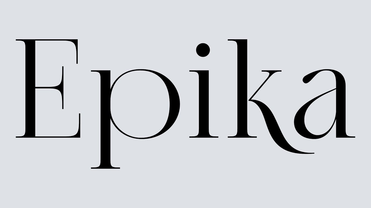 Epika font by Artem Nevsky