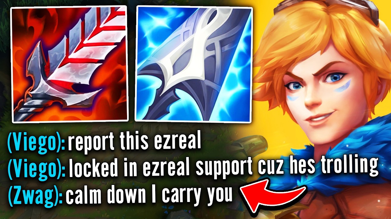 My team flamed me for picking Ezreal Support... so I carried them all