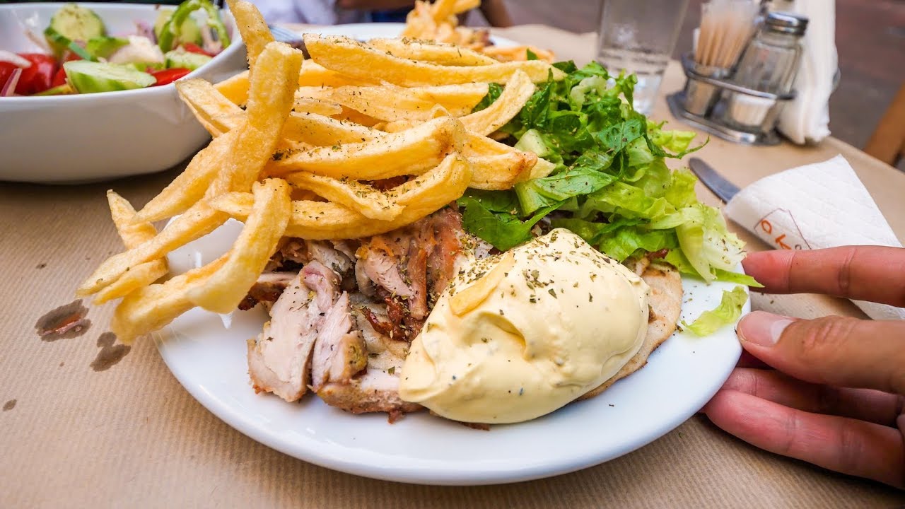 Greek Chicken Gyro Plate & Breathtaking Views of Athens, Greece!
