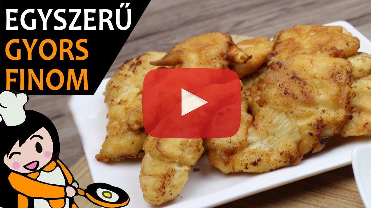 Csirkecs&iacute;kok fokhagym&aacute;s-tejf&ouml;l&ouml;s bund&aacute;ban - Recept Vide&oacute;k