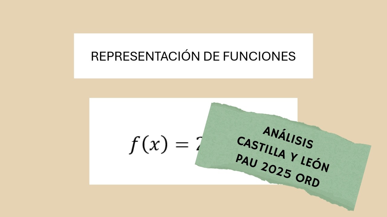 2º Bach - Mat II - Análisis - PAU CyL 2025 Ordinaria - Representación función exponencial