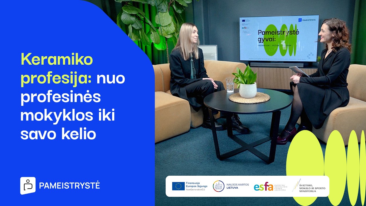 Keramiko profesija: nuo profesinės mokyklos iki savo kelio | Pameistrystė gyvai #11