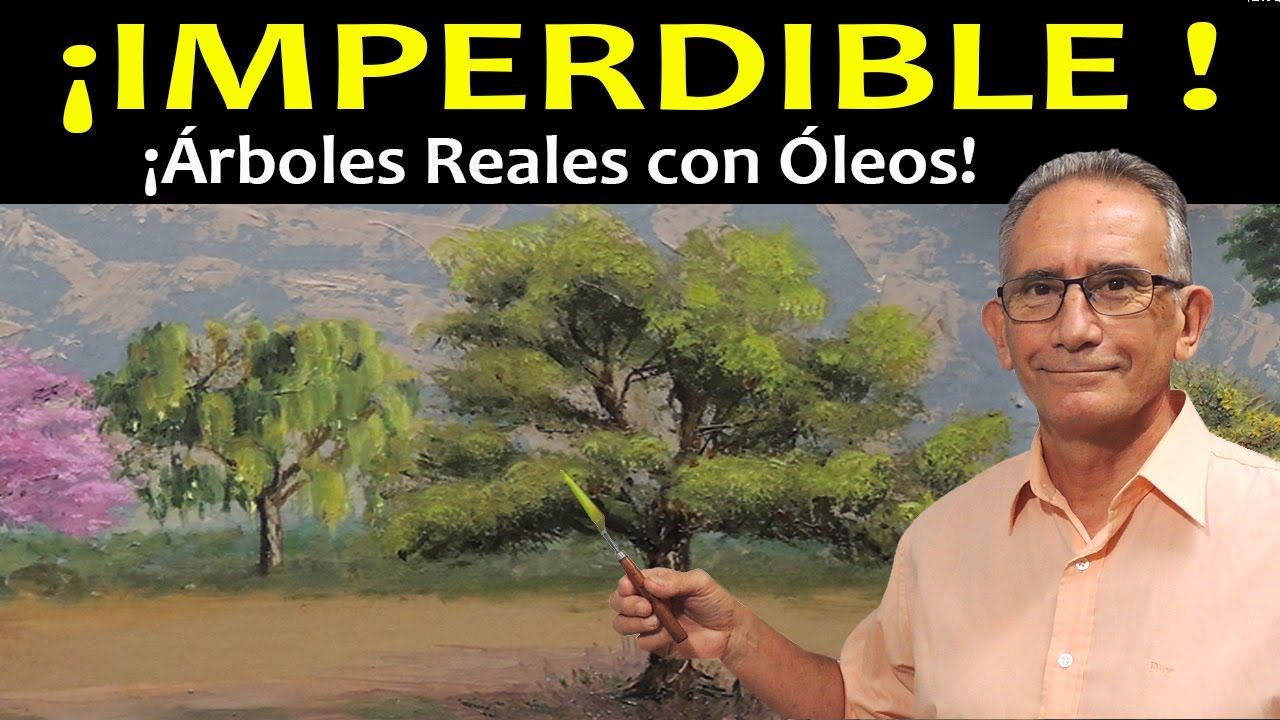 👉👉 CÓMO Pintar ÁRBOLES REALISTAS con óleo o acrílico 😲😲