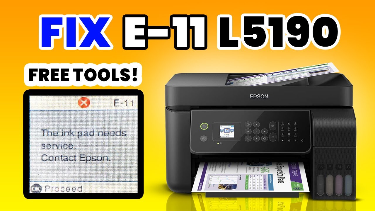 How to Fix Epson L5190 Ink Pad Needs Service (Error E-11) – Step-by-Step Guide