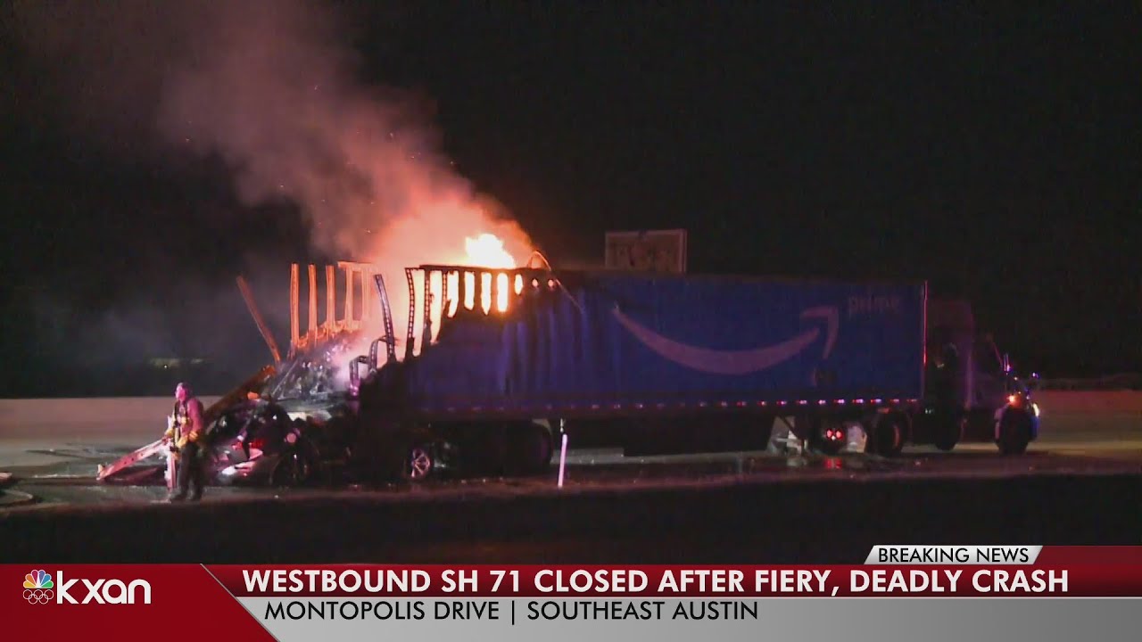 1 person dead in fiery wreck on SH 71