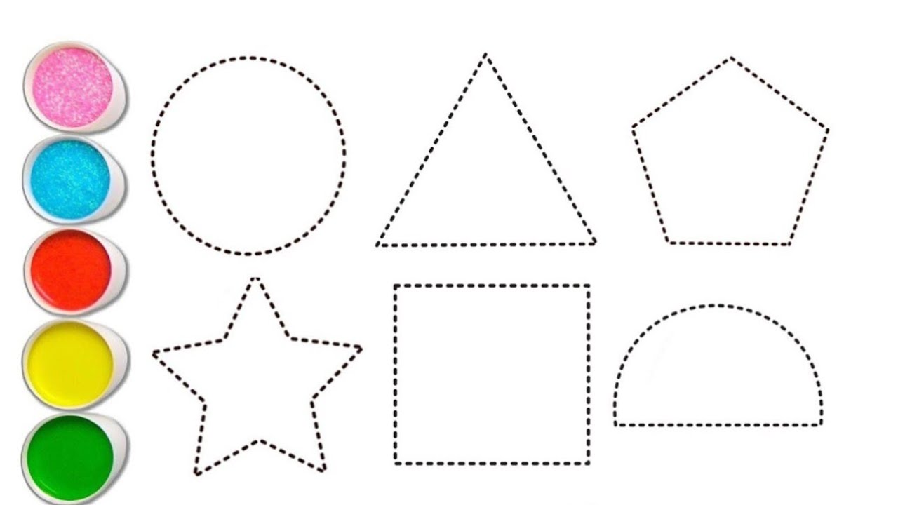 Shapes drawing easy ll ABCD kids song learning video ll