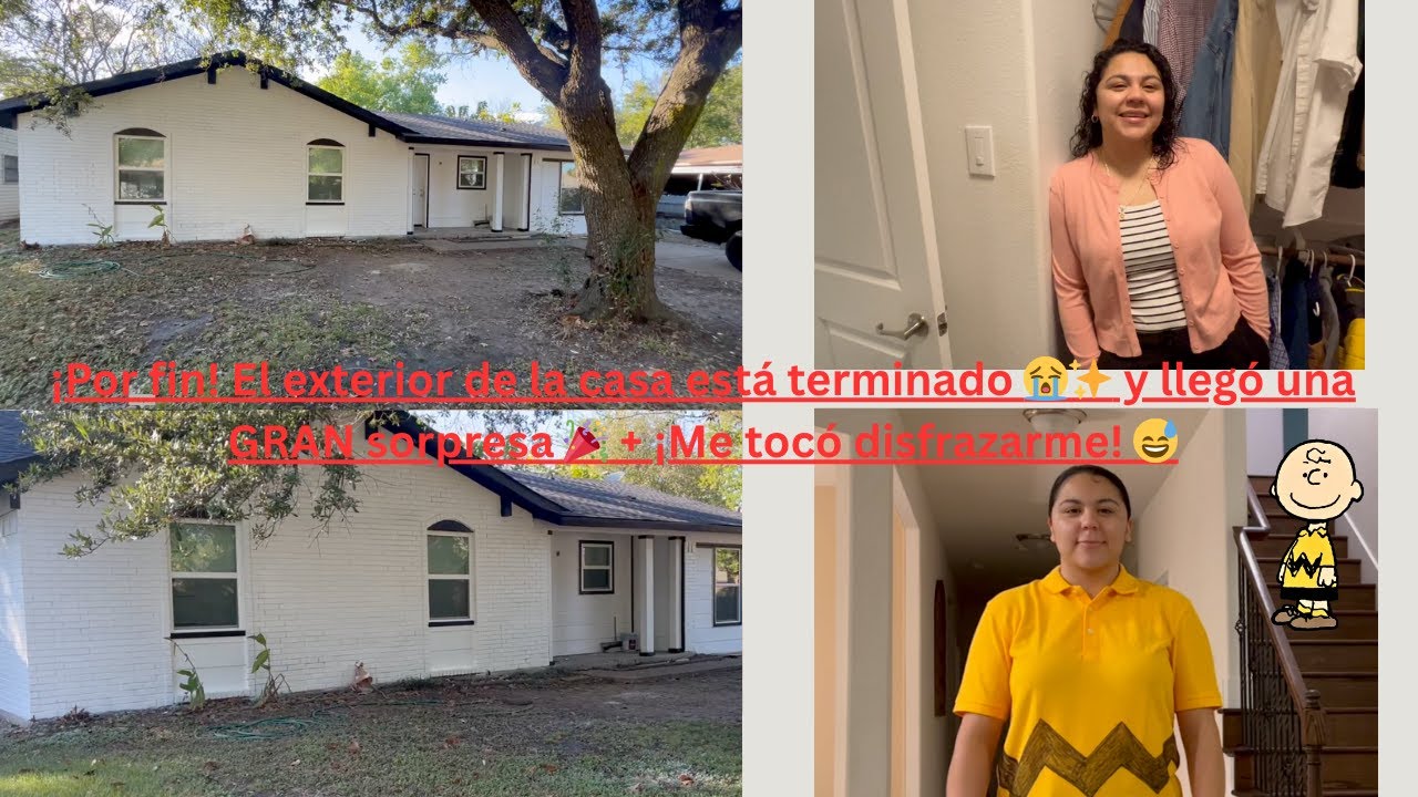 &iexcl;Por fin! El exterior de la casa est&aacute; terminado 😭 y lleg&oacute; una GRAN sorpresa 🎉+ Me toc&oacute; disfrazarme