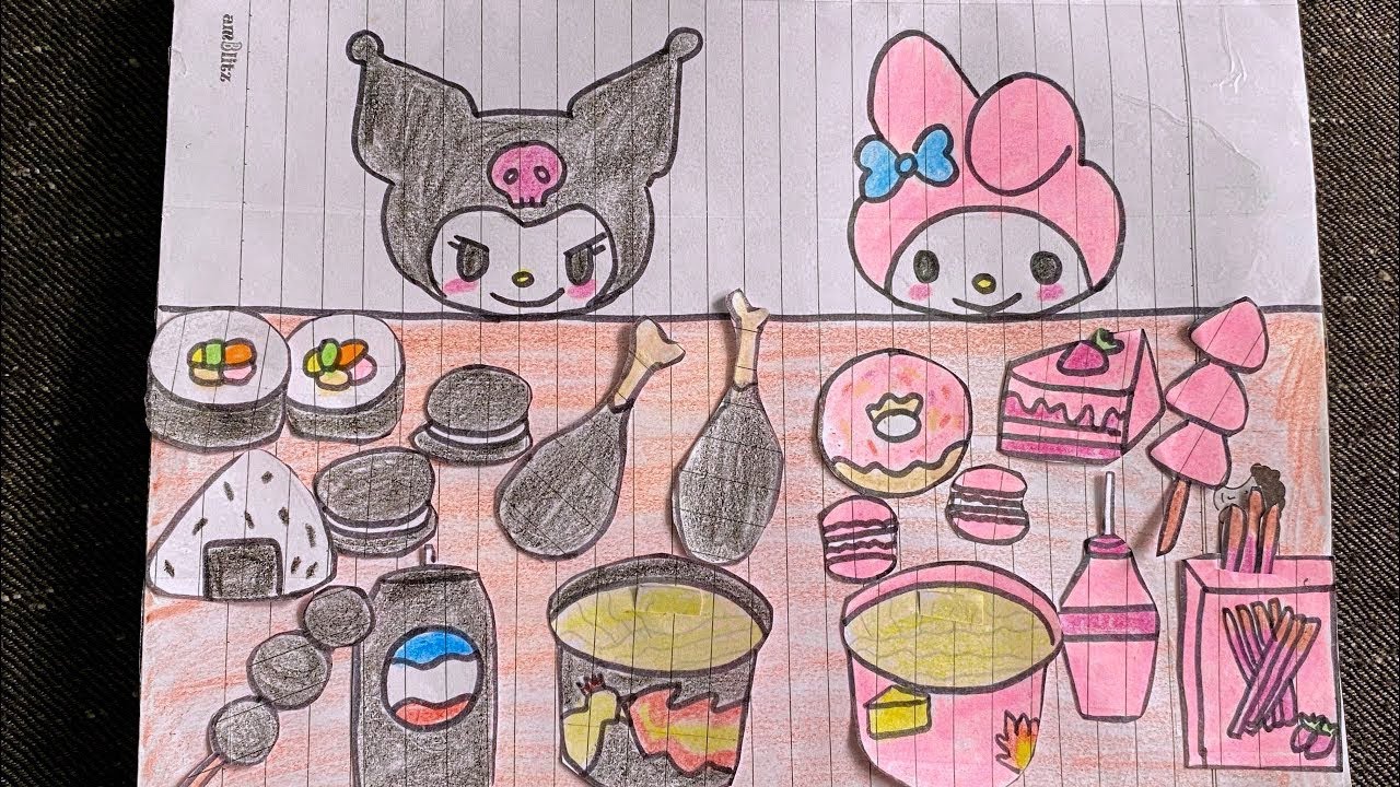 ✨Paper ✨Kuromi x Melody Mukbang 