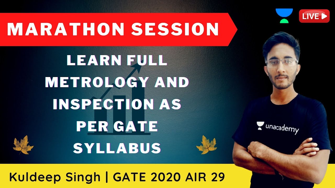 Learn Full Metrology and Inspection As Per GATE Syllabus | Marathon | Kuldeep Singh, GATE AIR 29