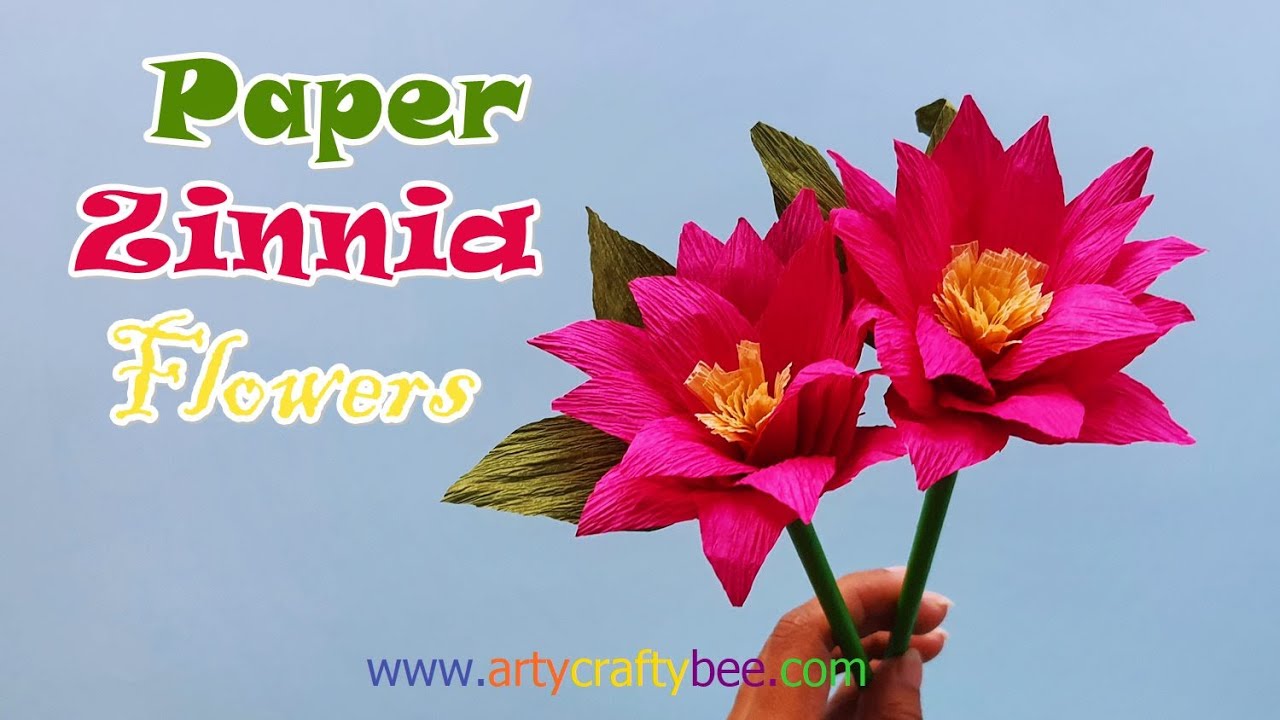 How to Make Flower with Paper Step by Step | Easy Crepe Paper Flower Craft | DIY Paper Flower Idea