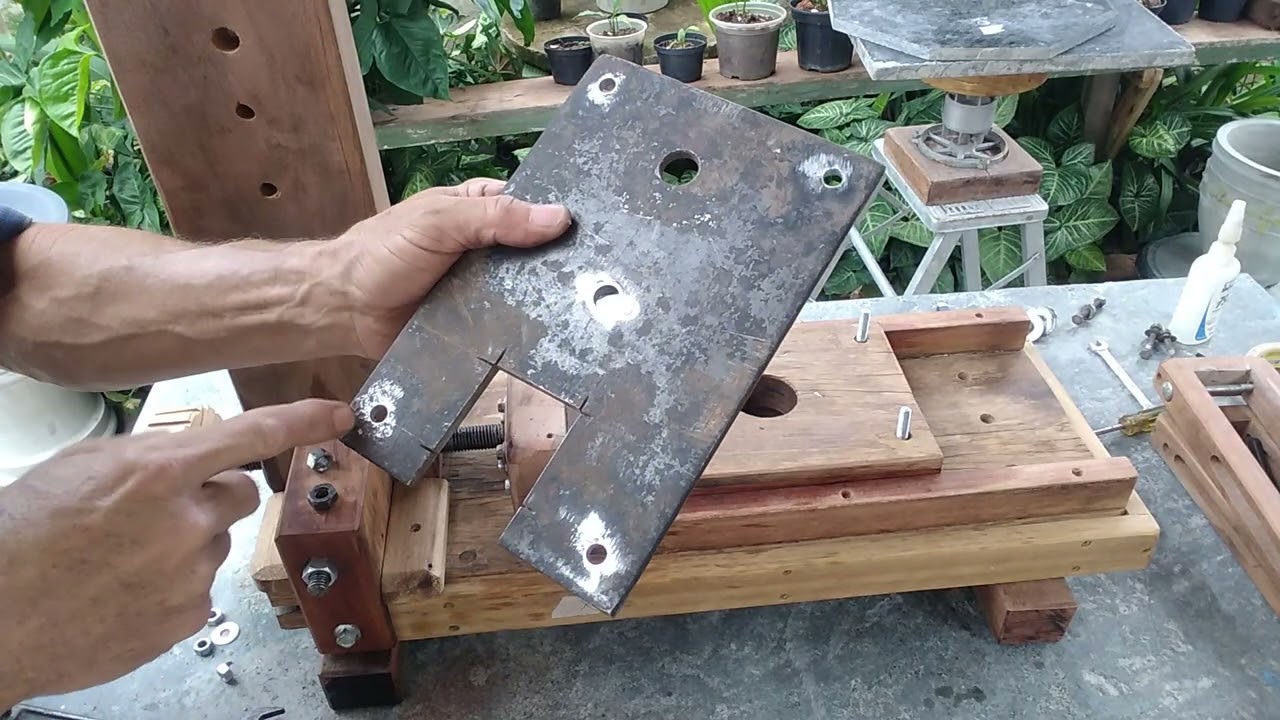 Como modifiquei o meu torno pra Fabricar vasos de Cimento