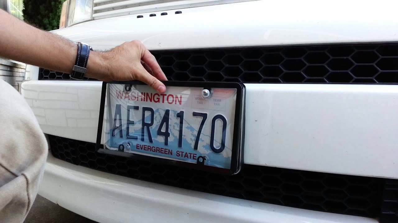 license plate cover installation