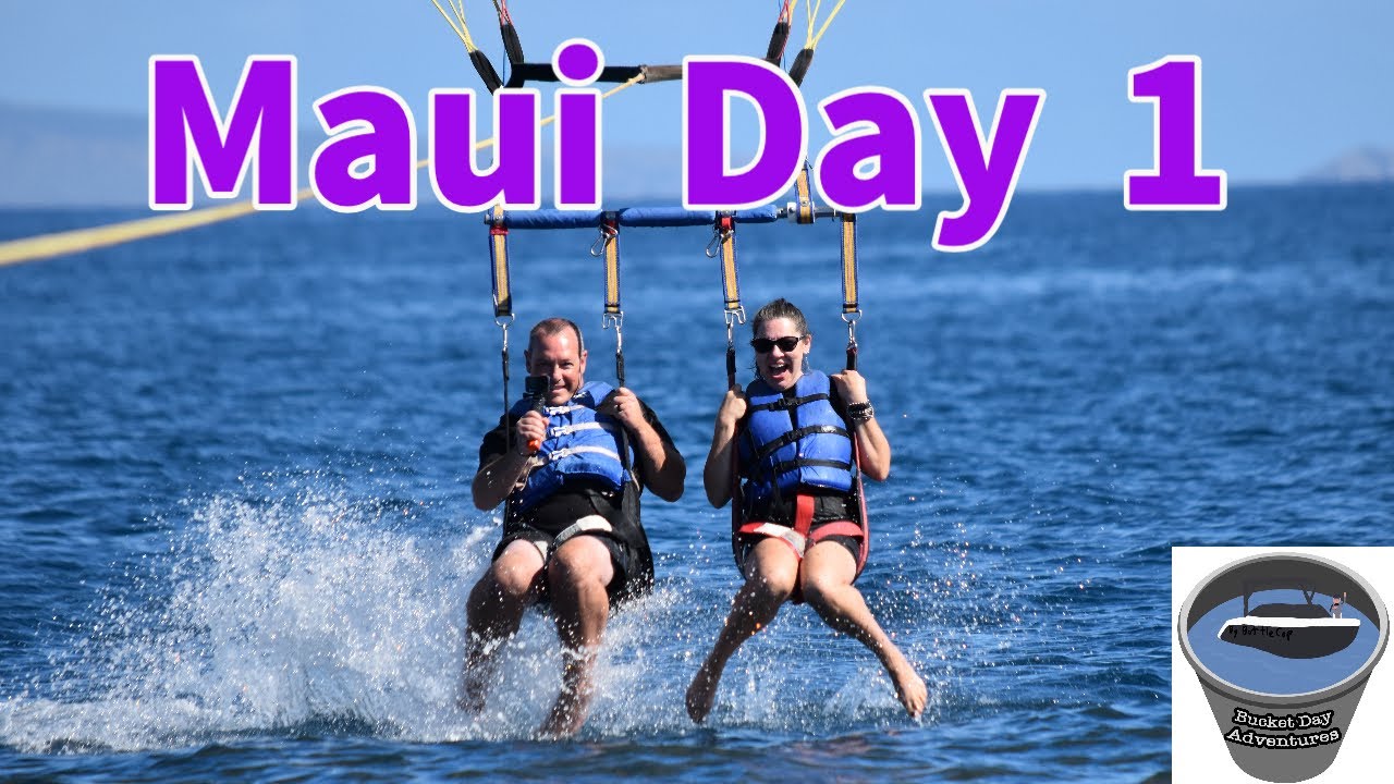 Maui Day 1 | Parasailing Over West Maui | Dinner at Star Noodle | Trip to Airport Beach | Malasadas