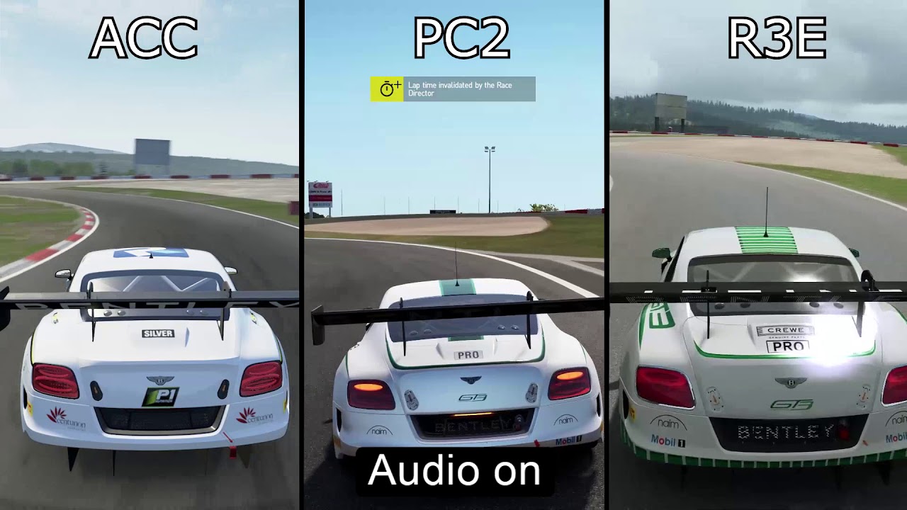 Assetto Corsa Competizione vs Project CARS 2 vs RaceRoom (Sound Comparison)