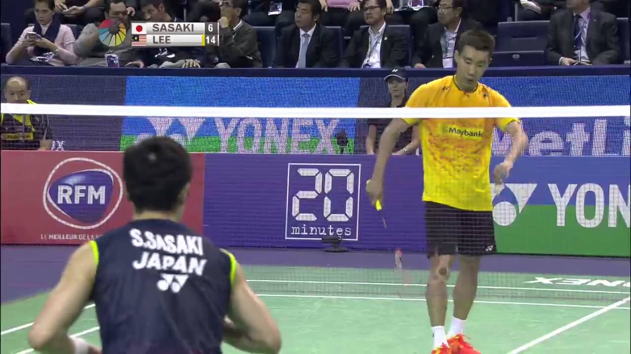 Yonex French Open 2015 | Badminton QF M3-MS | Sho Sasaki vs Lee Chong Wei