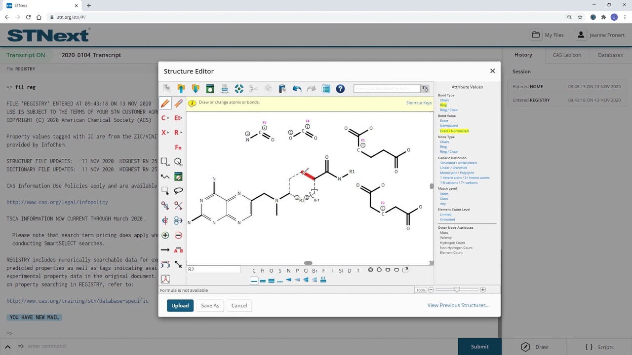 Conducting an advanced Structure Search using STNext® from CAS