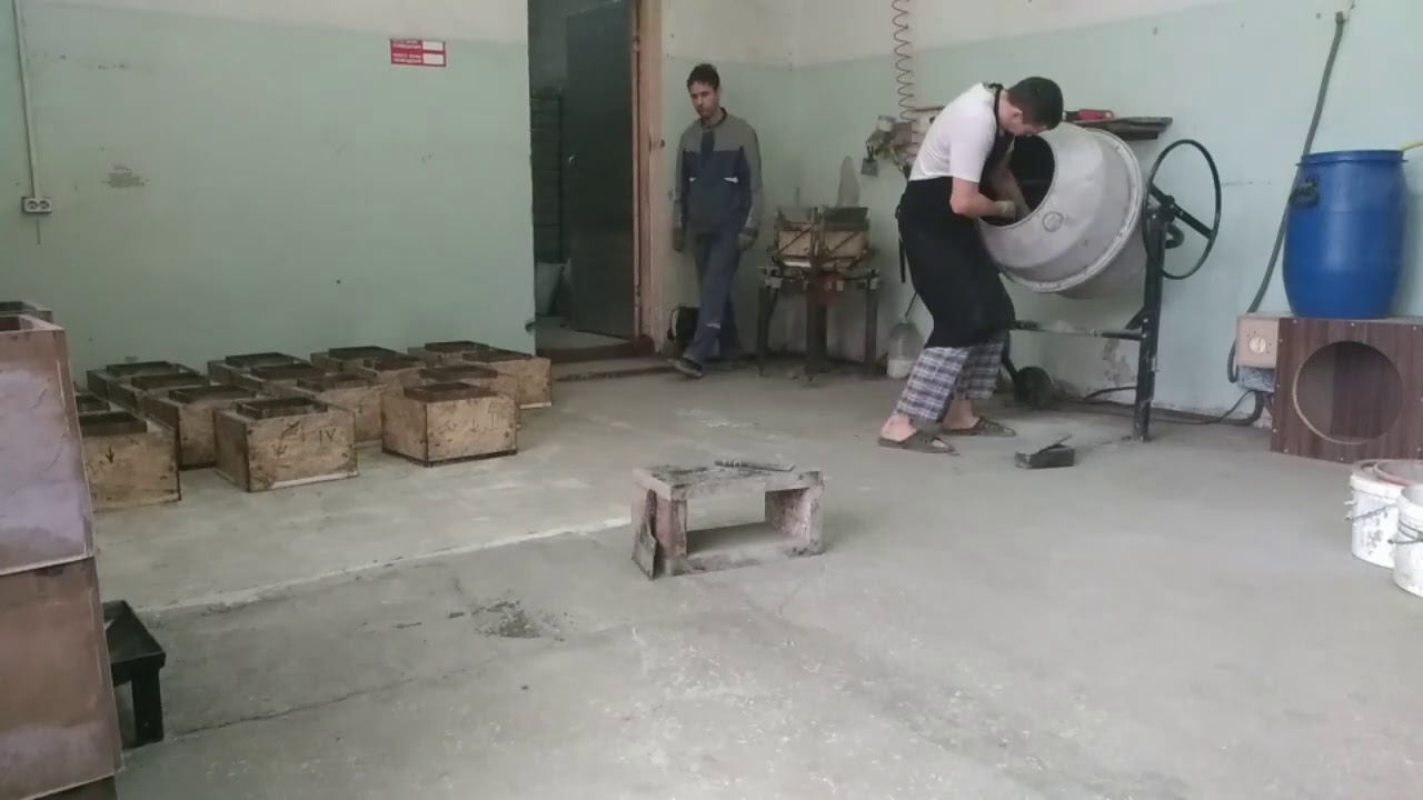 Производство наборных блоков для столба