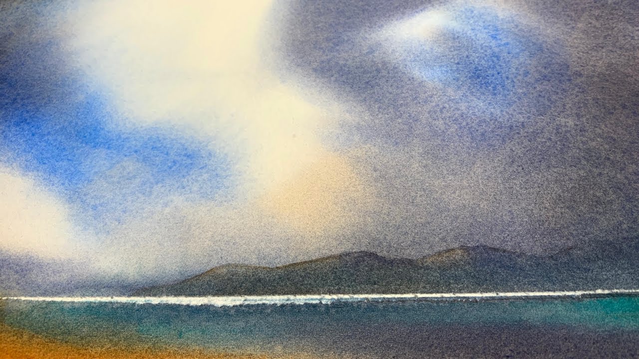 Watercolour Mountains Landscape Tutorial