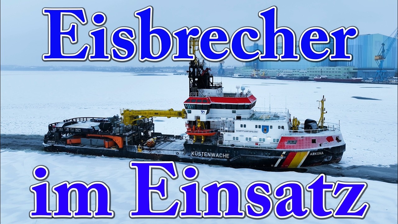 Deutschlands gr&ouml;&szlig;ter Ostsee - Eisbrecher Arkona im Einsatz vor Stralsund | Rekordwinter 2026