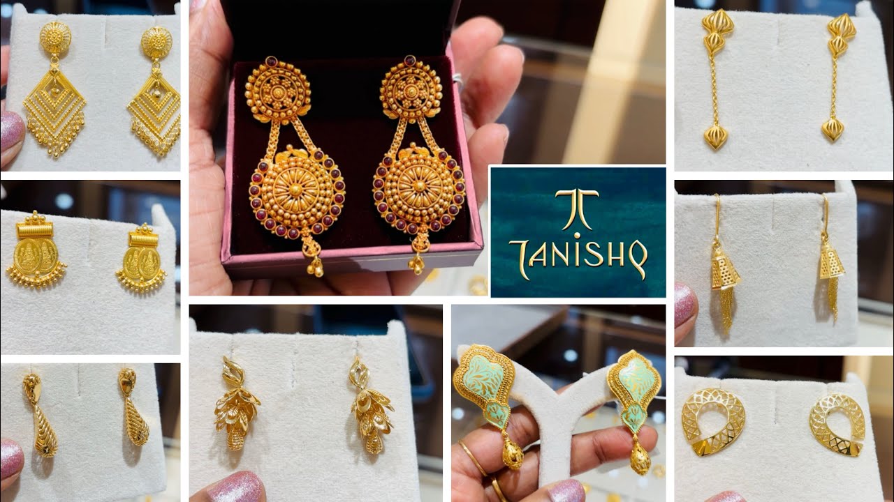 Tanishq 22kt gold earrings designs with price |Tanishq Daily wear to PartyWear Light weights Earring