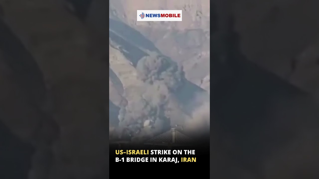 US&ndash;Israeli strike on the B 1 bridge in Karaj, Iran