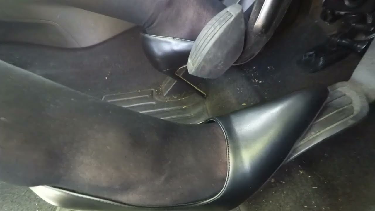 Stephanie Revving The Company Car (Pedal Pumping)