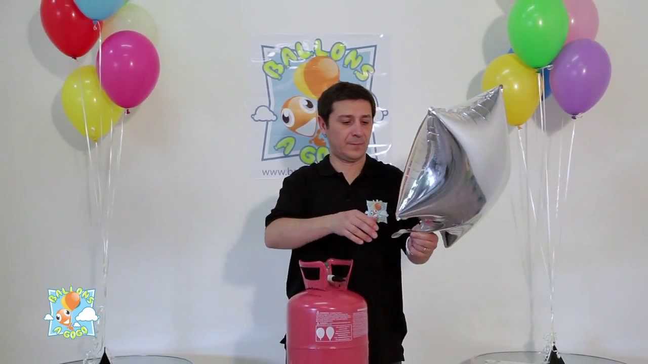 Gonflage d'un ballon aluminium (mylar)