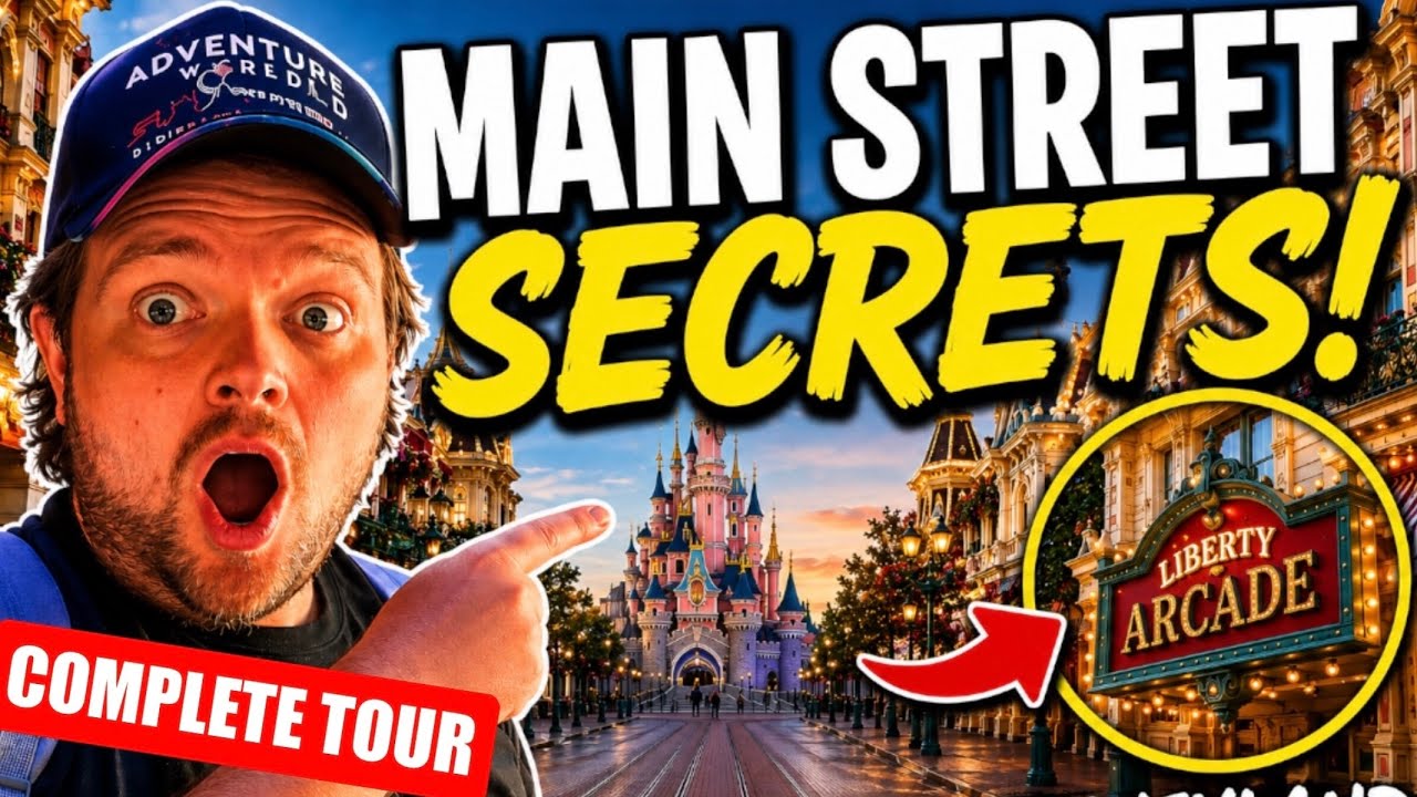 Экскурсия по Мейн-стрит в Disneyland Paris | Скрытые детали, магазины и секреты!