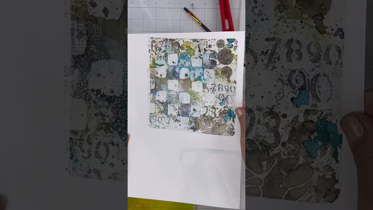 Gel Printing with Alcohol Inks #letsgetinky #alcoholinkart #gelprinting