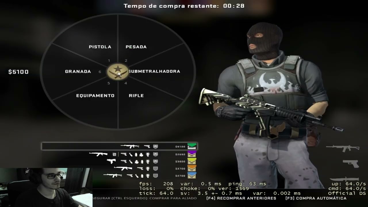Como jogar Vertigo - CS GO - Partida curta - Chimipi