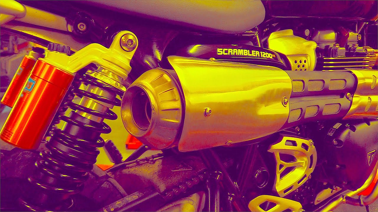 Triumph Scrambler 1200, Custom Exhaust Heat Shield !