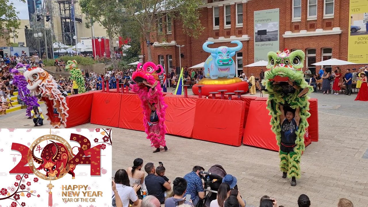 2021 西澳新年 OPENING Lion Dance 🦁🐮 Perth CNY Fair - CCC