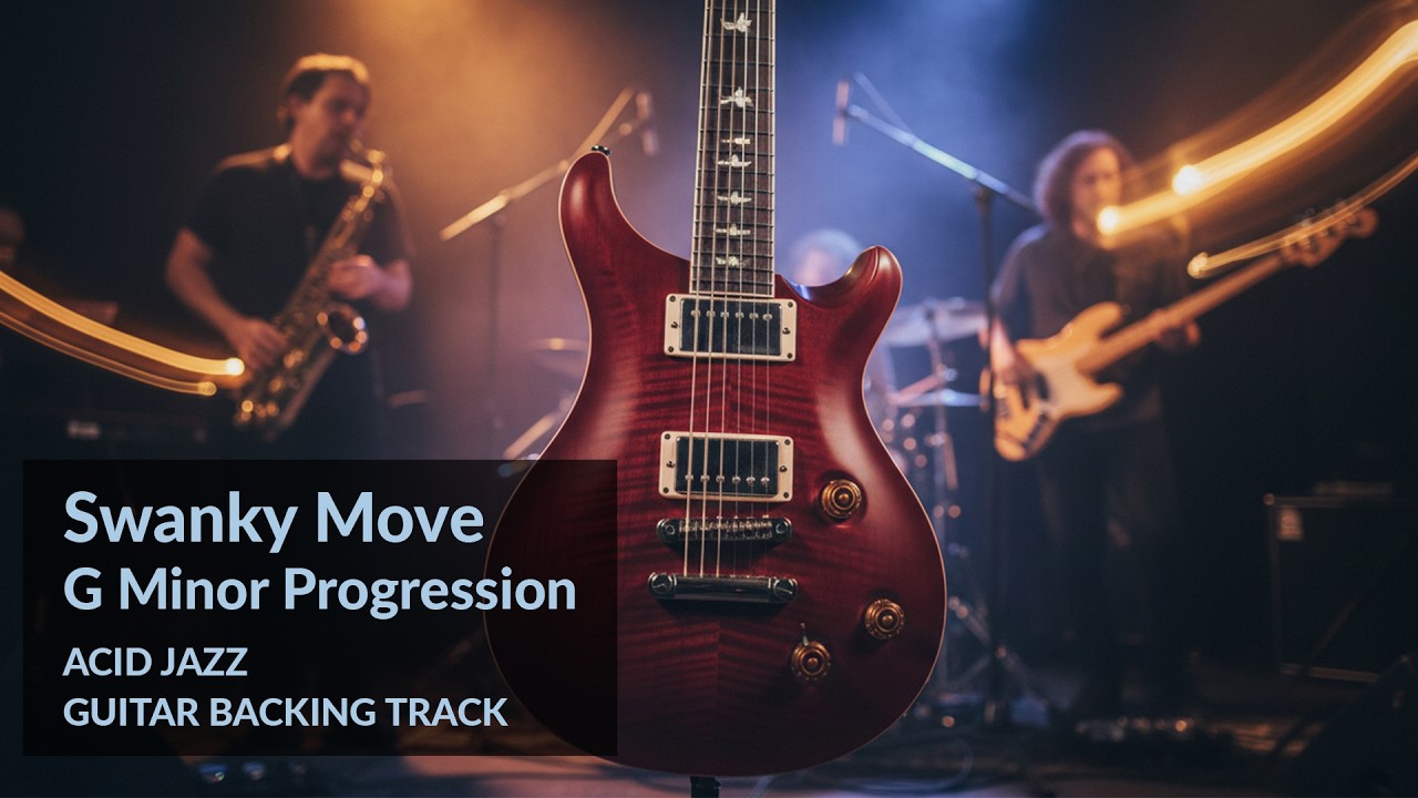 G minor - Swanky Groove (Acid Jazz Guitar Backing Track)
