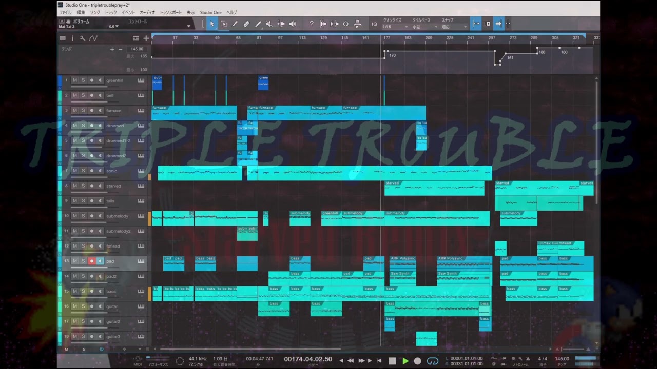 [Friday Night Funkin'] Triple Trouble - Starved Remix (+2/原キー)