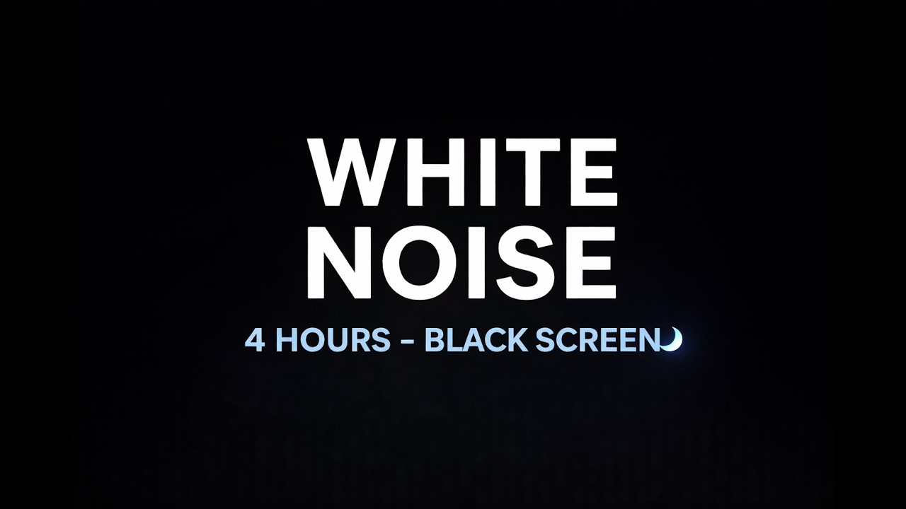 White Noise for Sleep (4 Hours) BLACK SCREEN | Block Background Noise, Study, Relax