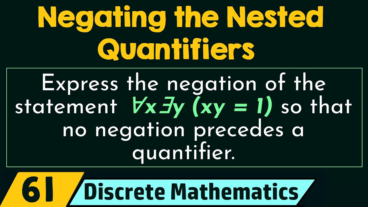 Negating the Nested Quantifiers