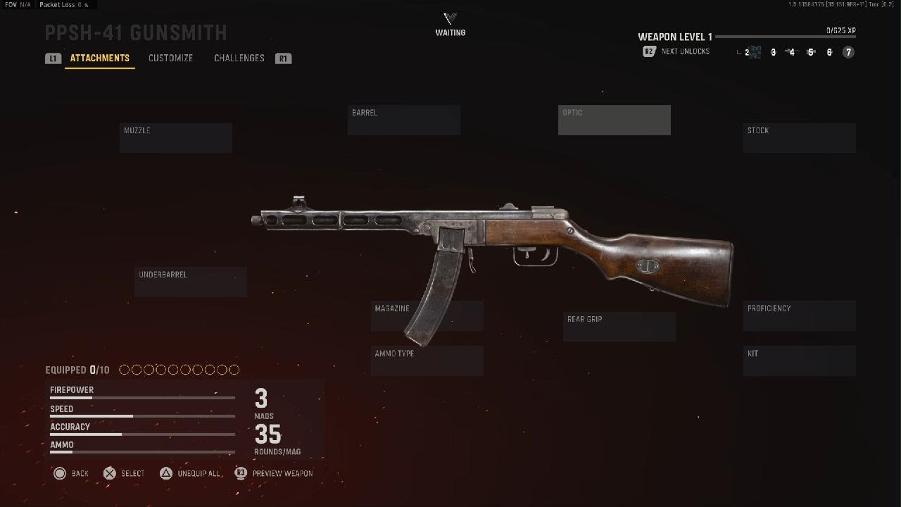 VANGUARD - All SMG Attachments ~ PPSH-41