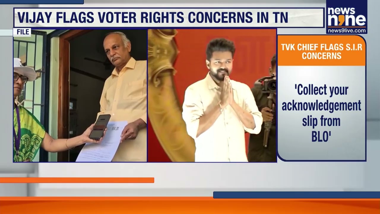 TVK Protests Across Tamil Nadu Over SIR Voter List Concerns | Vijay Speaks Out | News9