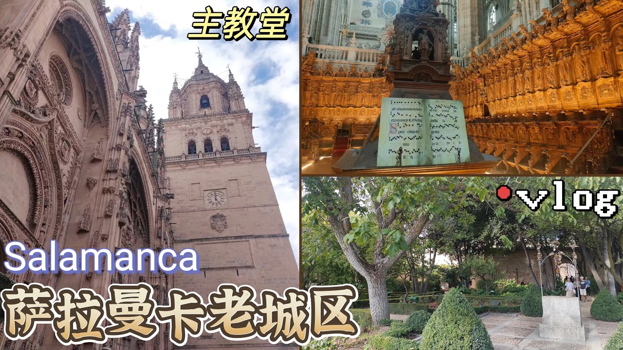 vlog｜🇪🇸萨拉曼卡老城区｜主教堂 马约尔广场 利斯之家 卡利克斯托和梅利比亚花园｜Catedral de Salamanca｜西班牙 旅游 vlog 欧洲｜小米丘XiaoMiChu