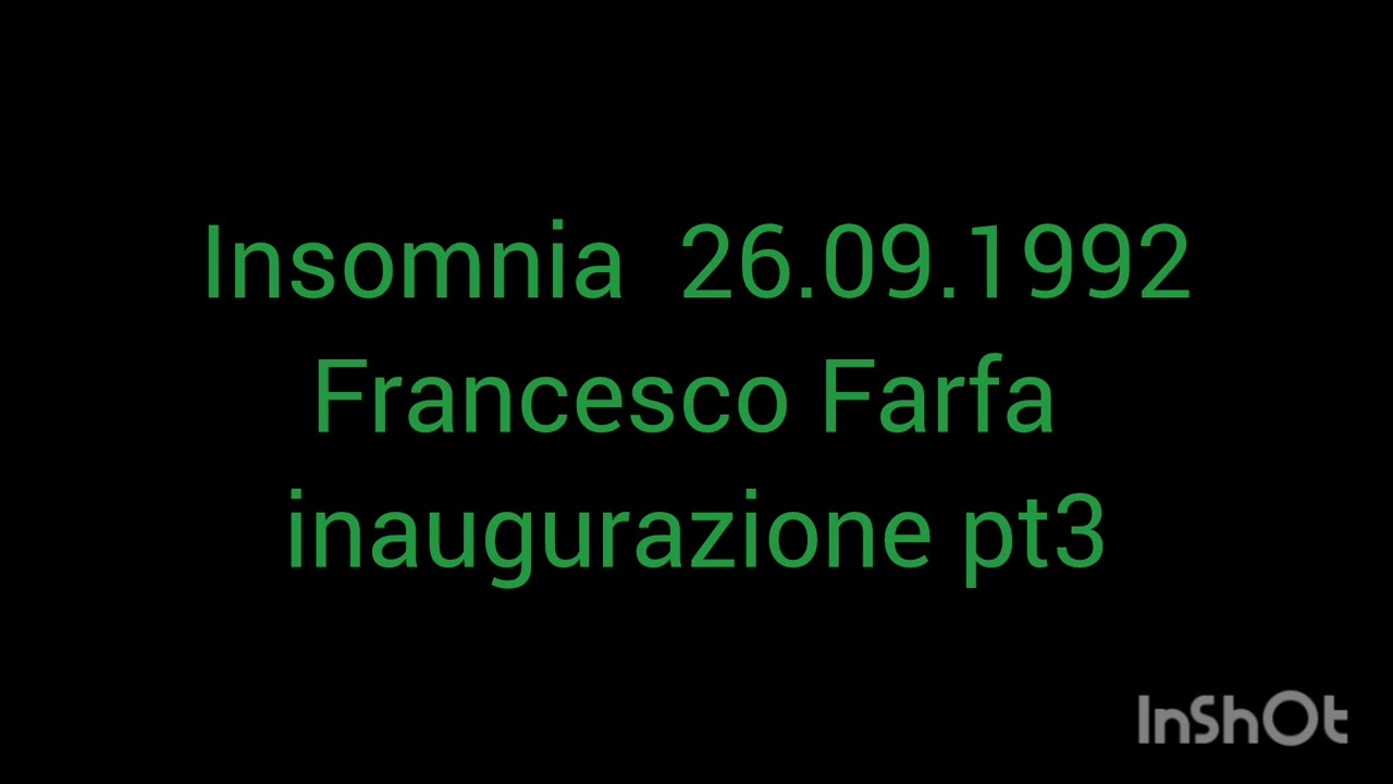 1992.09.26 INSOMNIA . Francesco Farfa. Inaugurazione 
