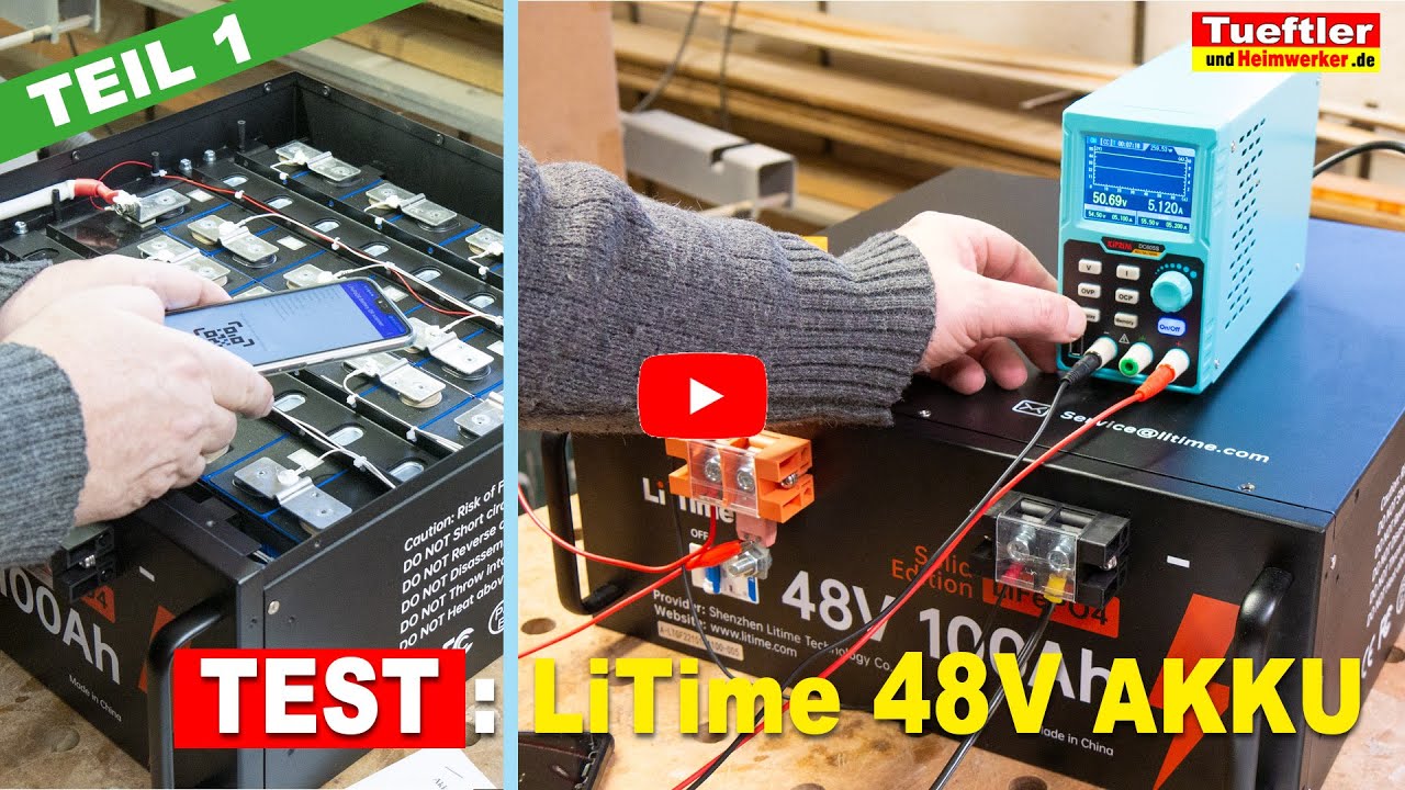 48V Speicher für Solaranlage - LiTime 48V Akku Test- 4800Wh Rack Batterie im Vergleich #Tueftler DIY