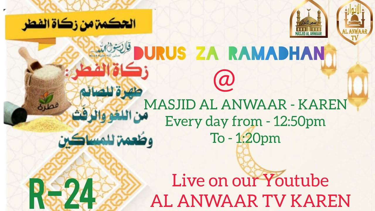 ZAKAATUL FITRI  // 24 RAM 1447H - 14 Mar 2026.