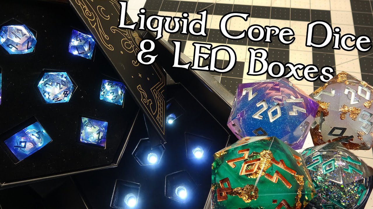 Liquid Core Dice & LED Dice Boxes | Review & Liquid Core Examples