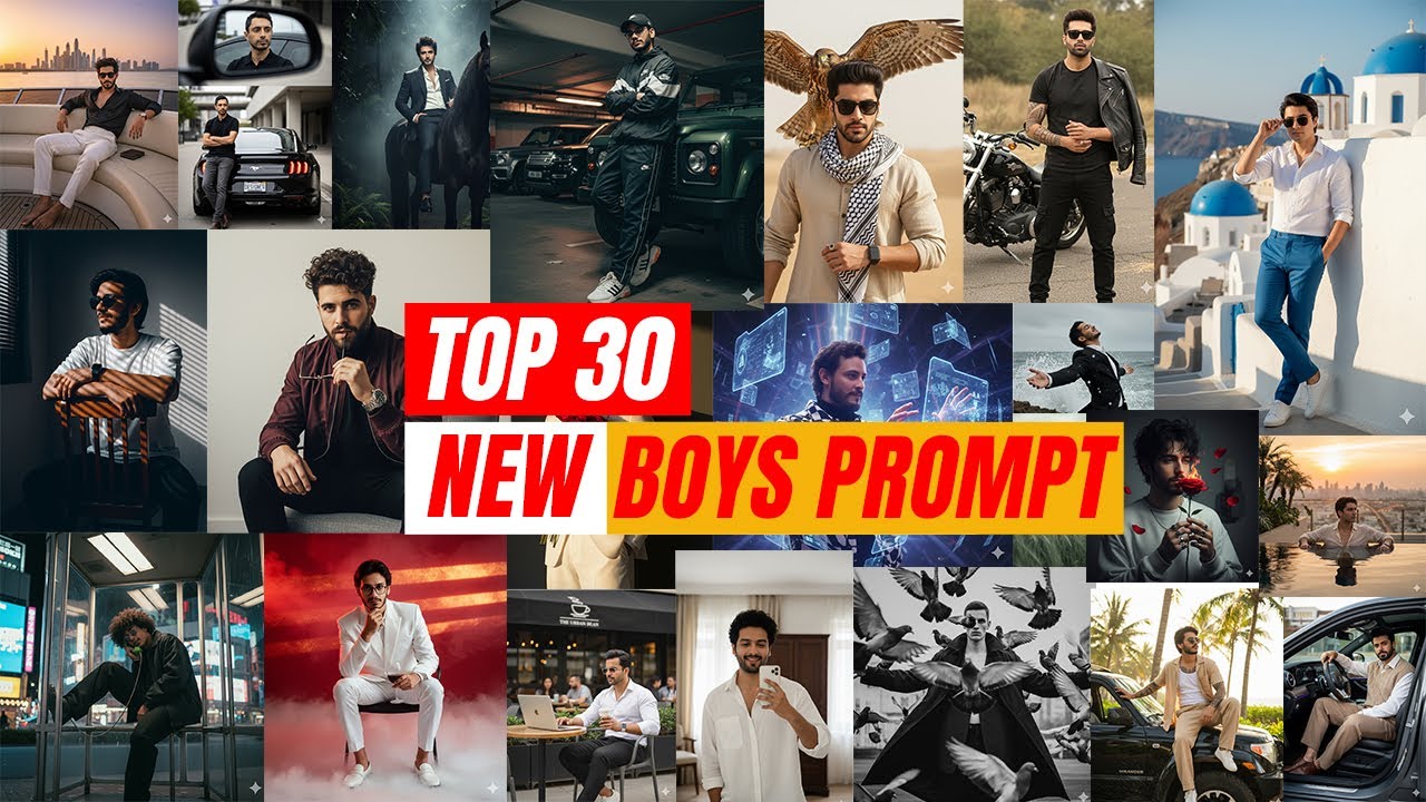 Top 30 Boys Prompts | New Trending Gemini Ai Prompts | New Gemini Ai Photo Editing Prompts