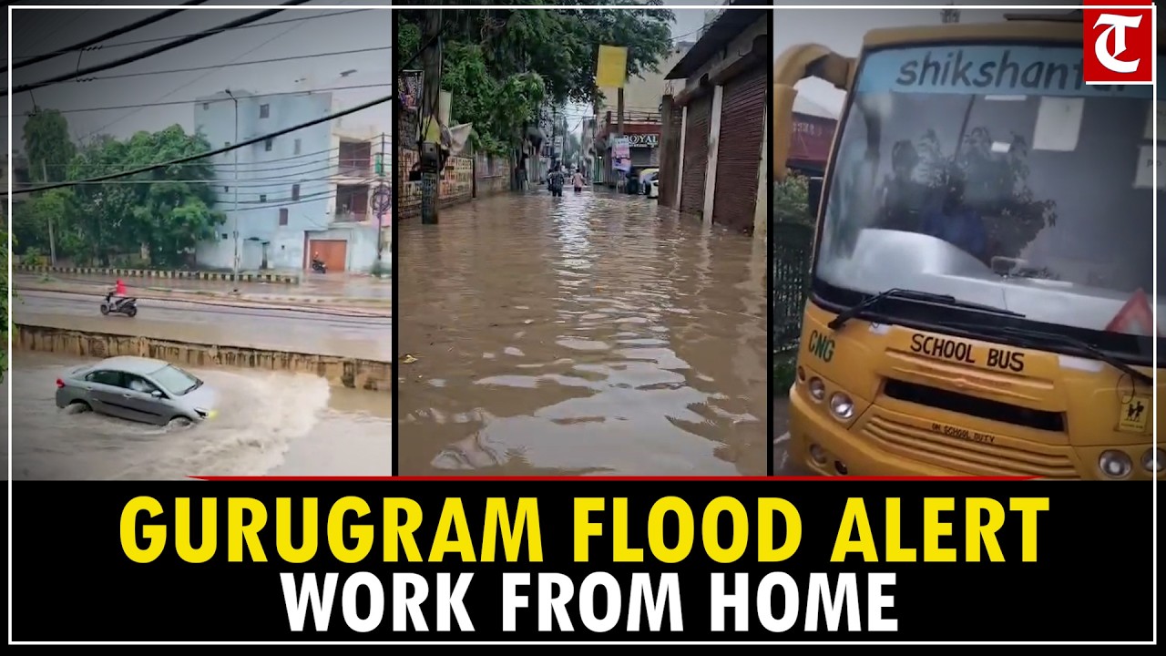 Gurugram Flood Crisis: Police Issue Work From Home Advisory After Heavy Rain, Massive Traffic Chaos