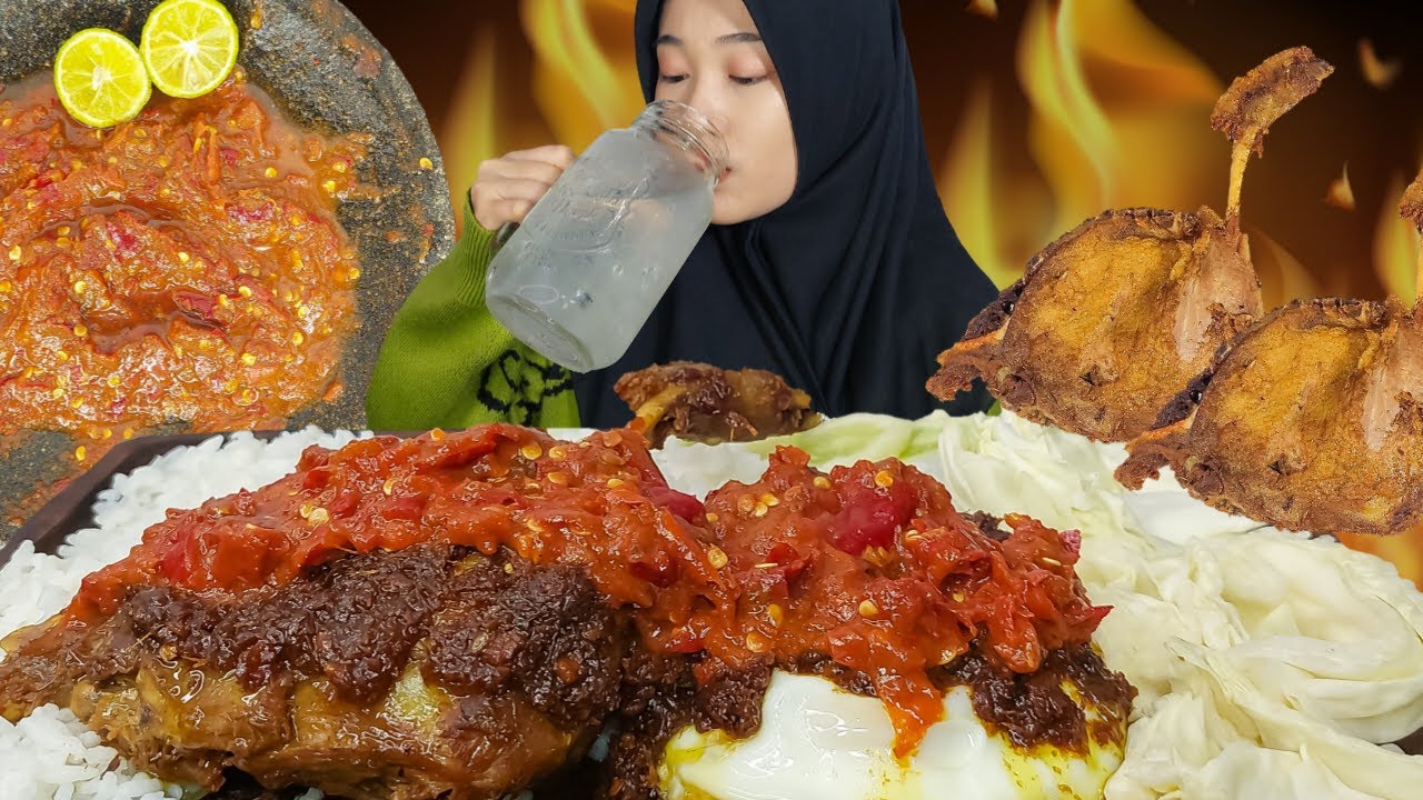 MANTAP JIWAAA‼️ BEBEK HITAM MADURA SAMBEL TERASI MENTAH 🌶