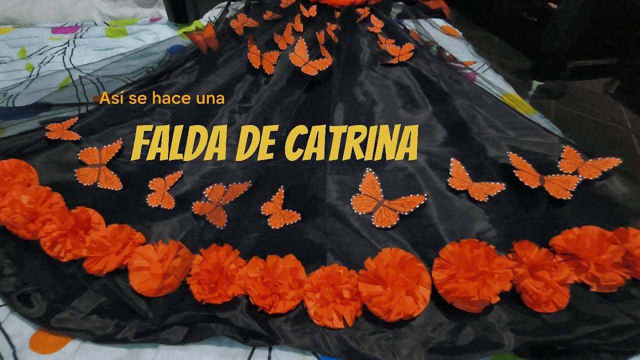 Falda de CATRINA casera para ni&ntilde;a 🌼💀🦋🇲🇽 Avanzando con el disfraz para mi ni&ntilde;a.
