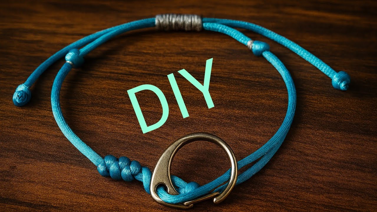 Turquoise Cord Bracelet with Metal Ring | DIY Jewelry