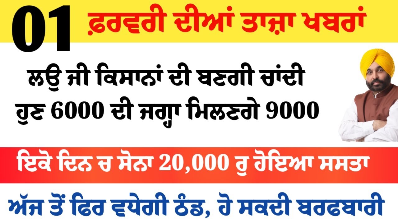 Top News of Punjab | 01 ਫਰਵਰੀ 2026 | Tarsem Singh Matharu | The Punjab News | Punjabi News